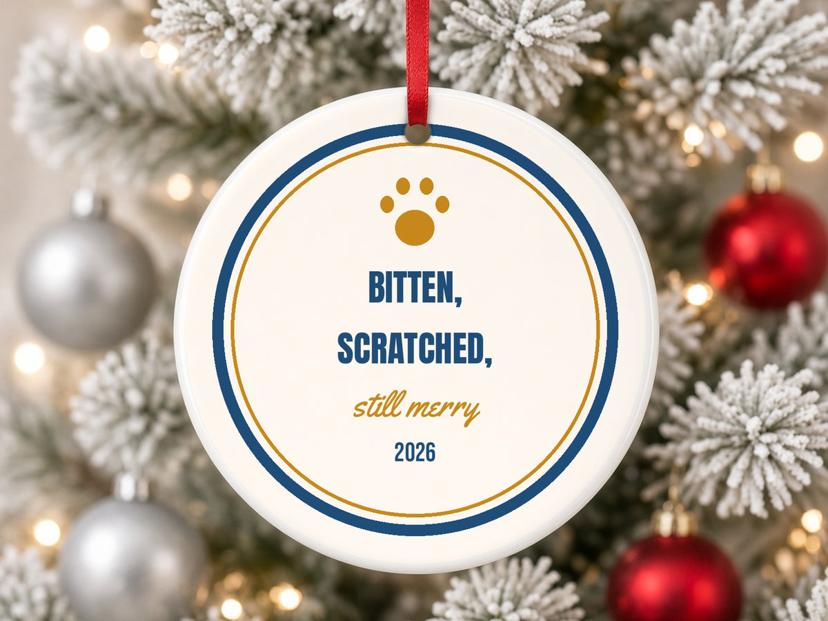 Funny Vet Christmas Ornament close-up